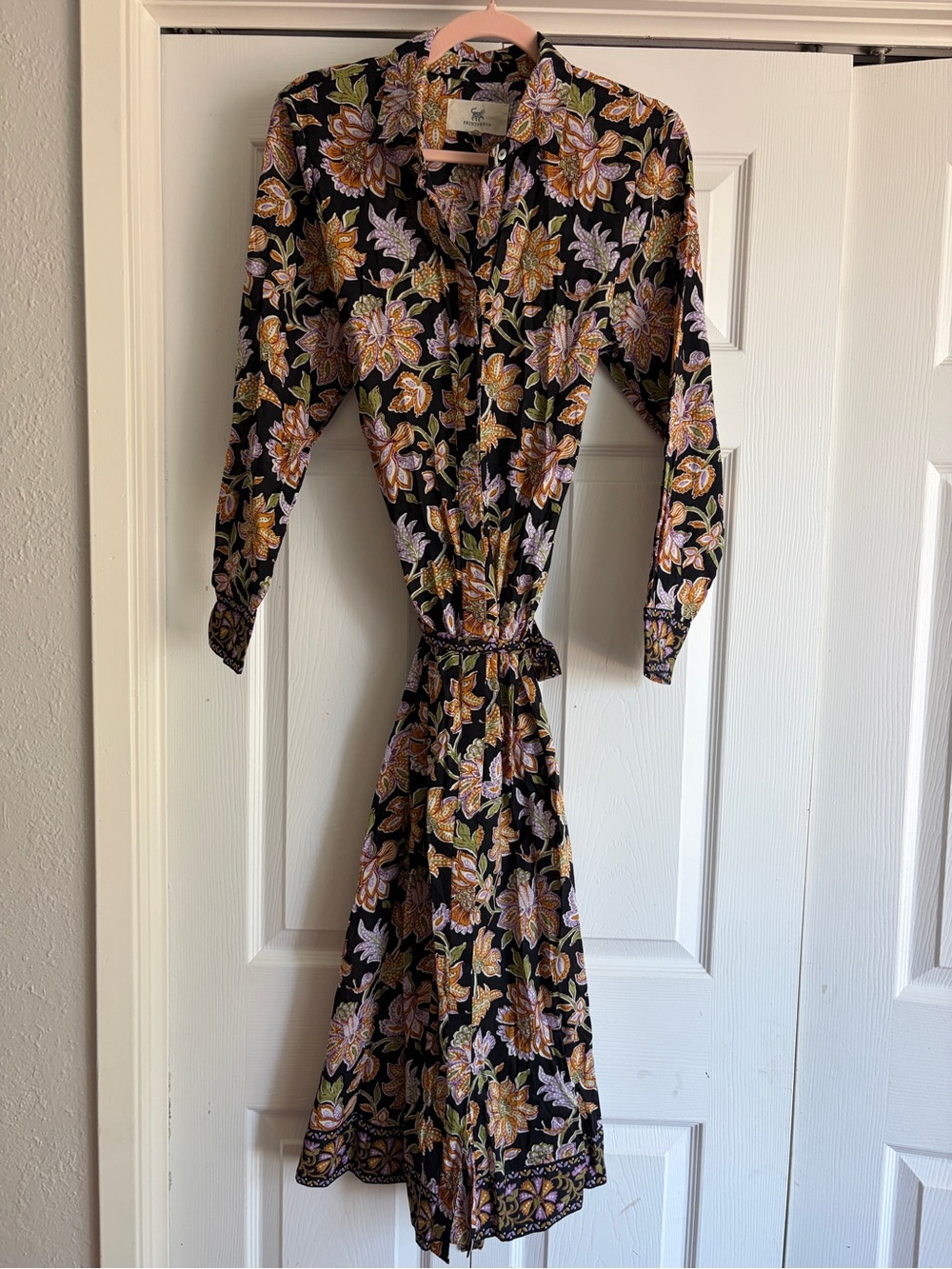 PRINTFRESH Floral Button Front Waist Tie Midi Maxi Dress